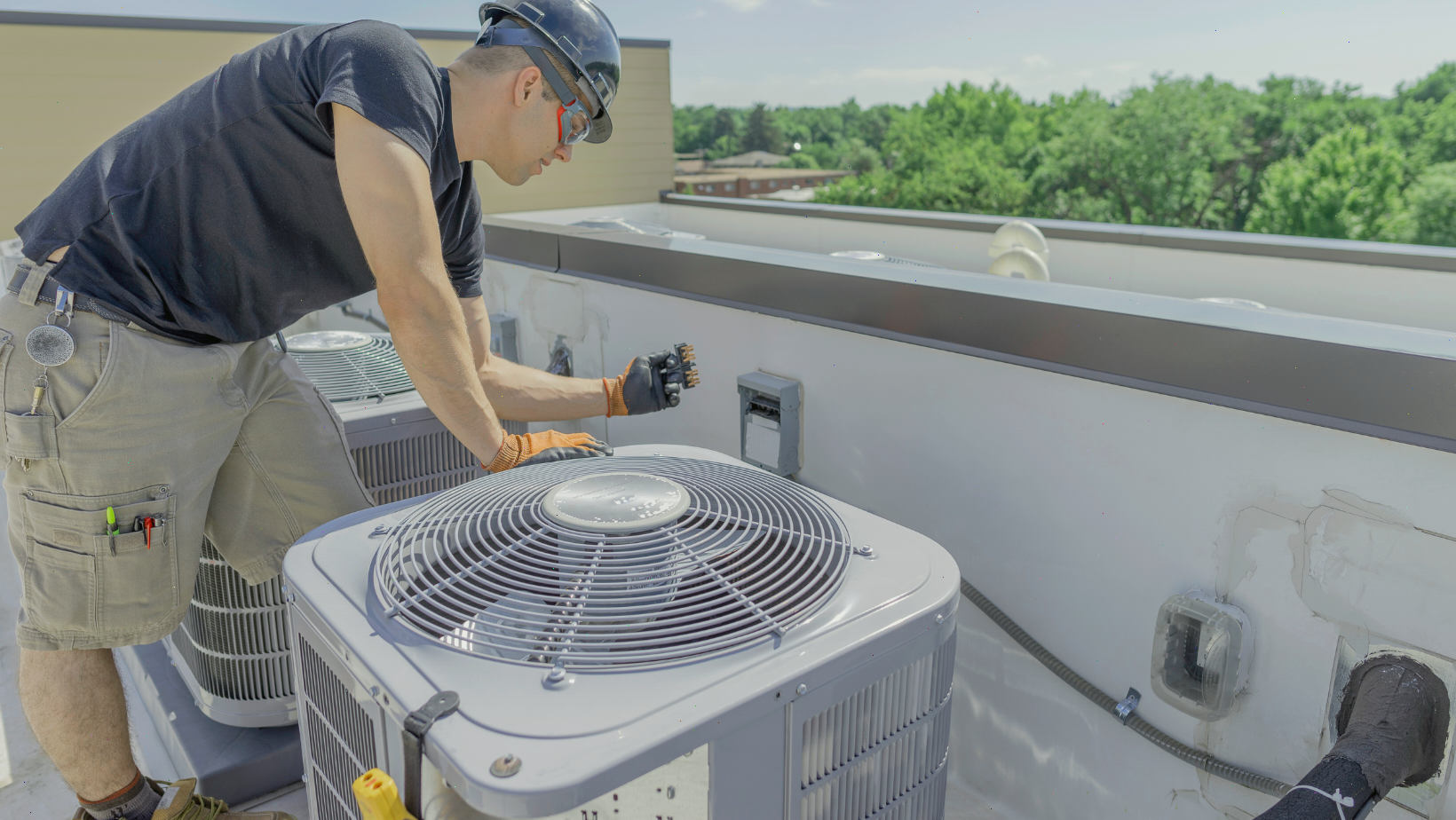 Rooftop HVAC maintenance